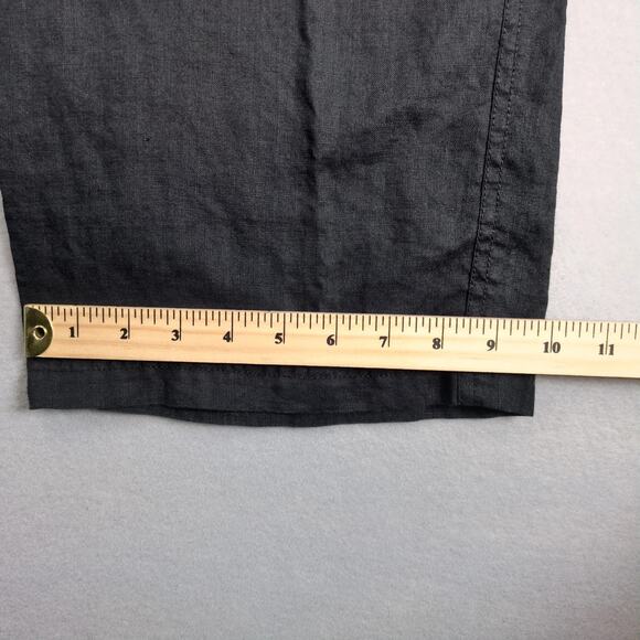 Relax Tommy Bahama Leigh Fit Black 100% Linen Pants Women's 14 Wide Leg 36x31 - Picture 7 of 9